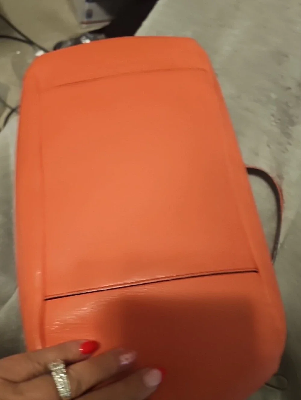 COACH Carrie Signature Canvas Tote with Coral Trim